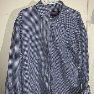 Blue check vineyard vines button down